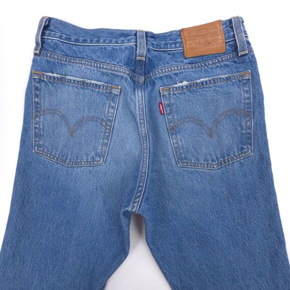 LEVIS Wedgie Icon Crop Jeans Athens Shut It 90s Y2k Clean Girl Minimal Normcore - Picture 7 of 10